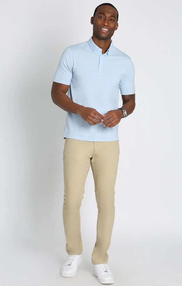 Stretch Pima Cotton Blend Polo