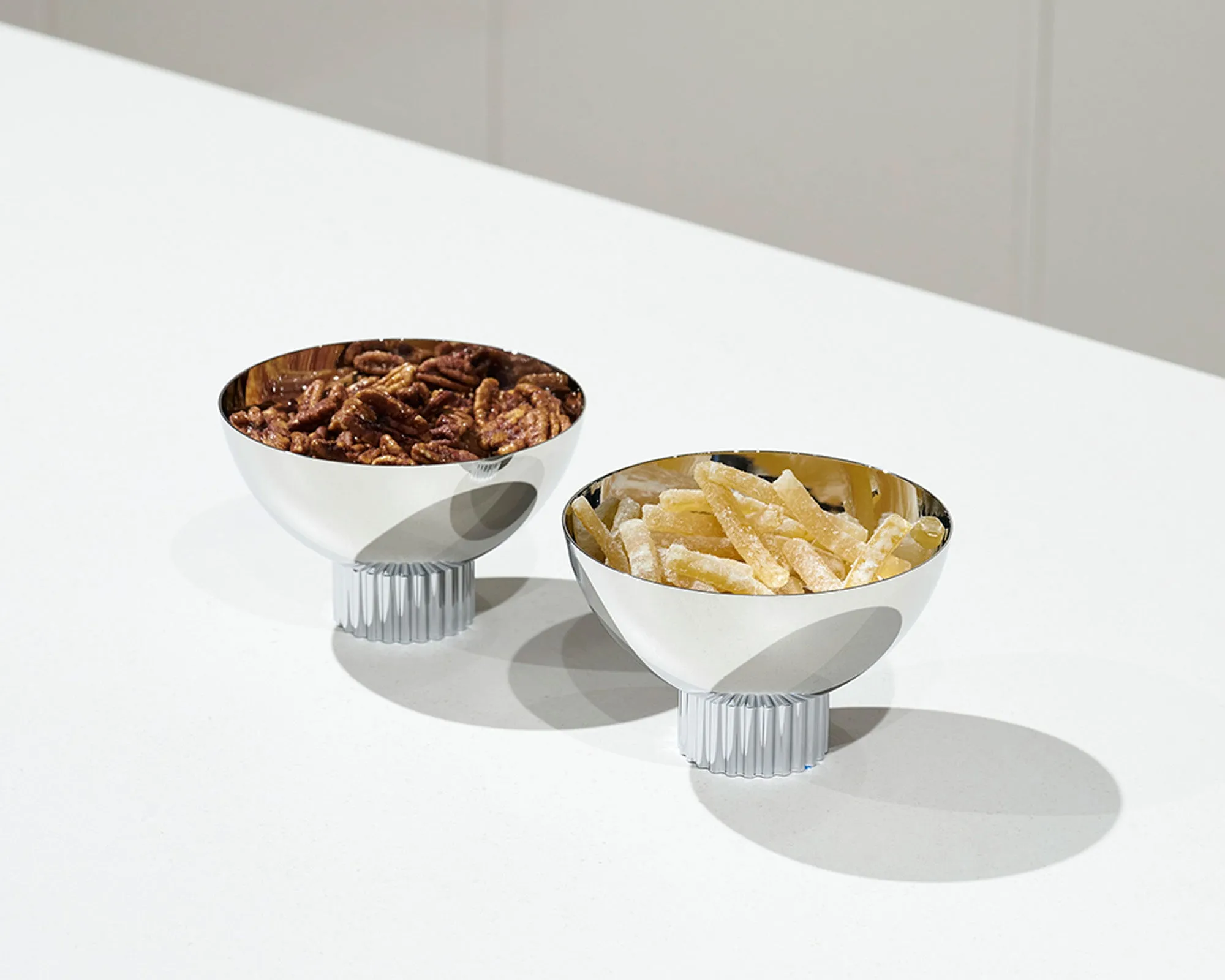 Striations Nut Bowl Silver