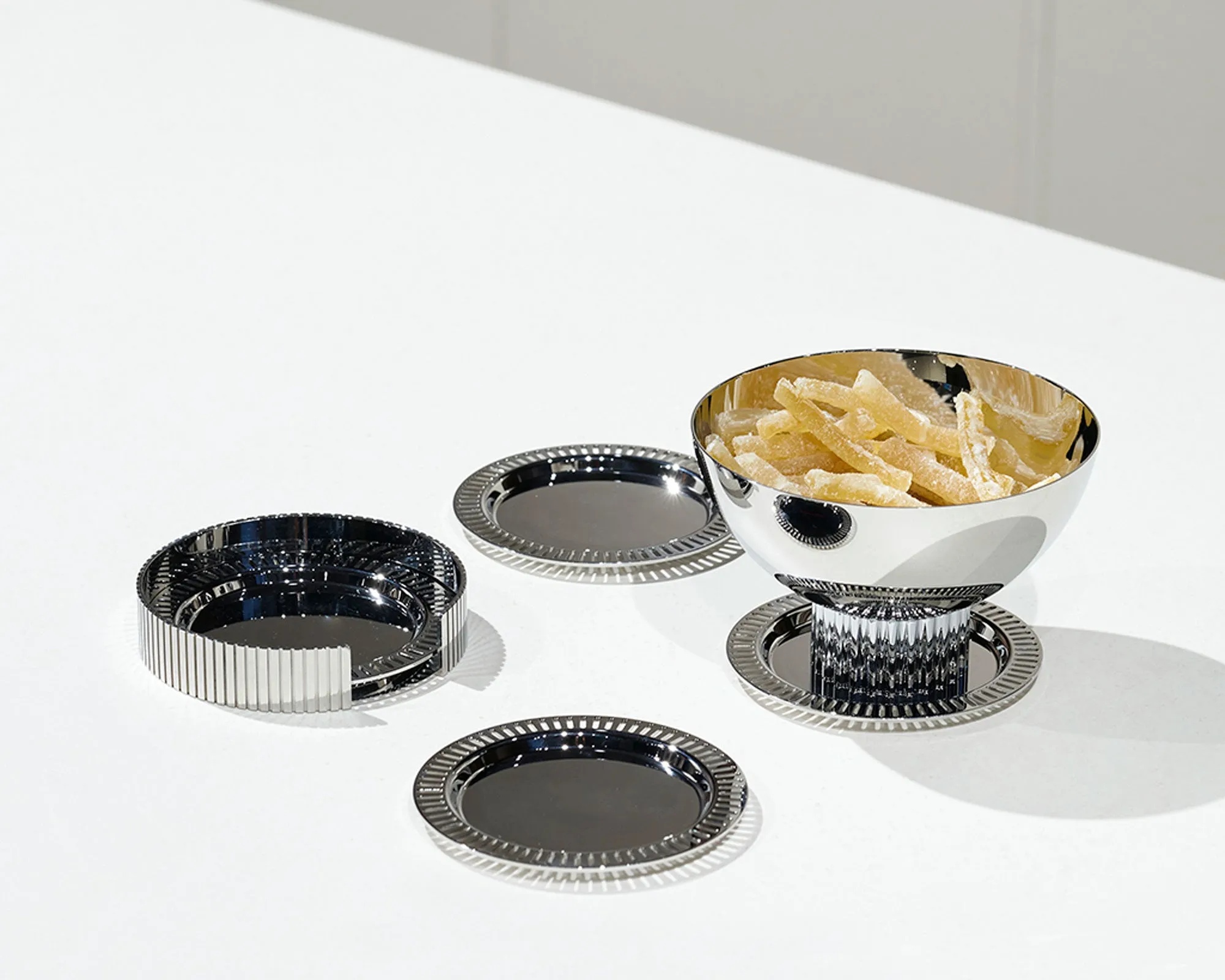 Striations Nut Bowl Silver