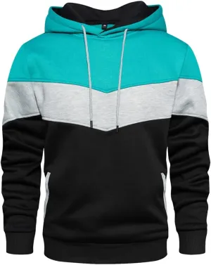 TOLOER Pullover Hoodie Men Blend Fleece Long Sleeve Sweatshirt with Kangaroo Pockets