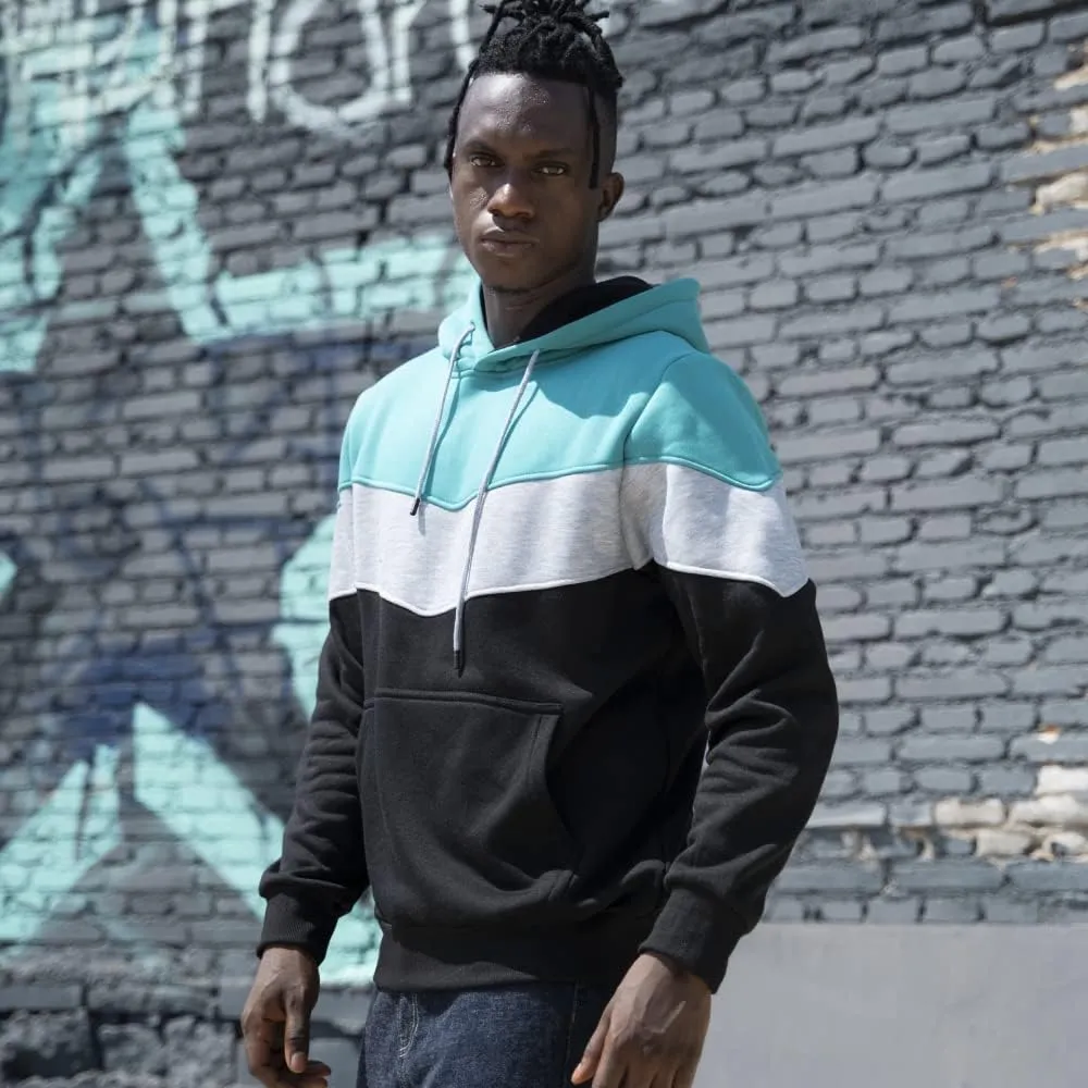 TOLOER Pullover Hoodie Men Blend Fleece Long Sleeve Sweatshirt with Kangaroo Pockets