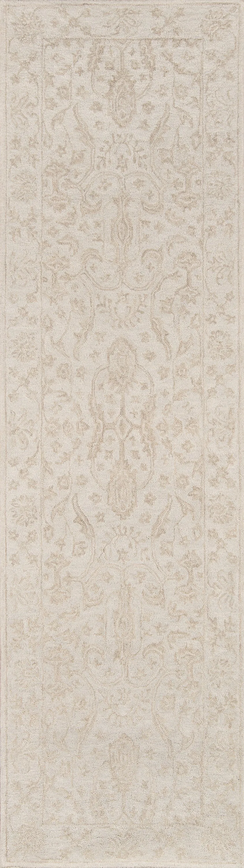 Traditional Hand Tufted Beige Rug