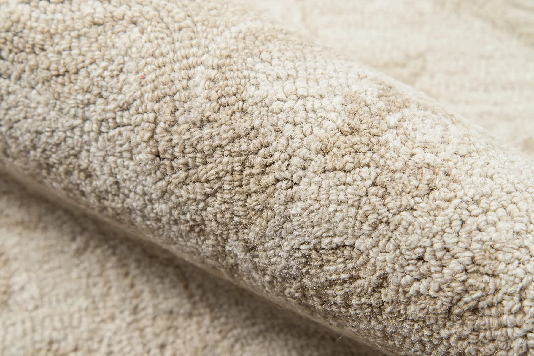 Traditional Hand Tufted Beige Rug