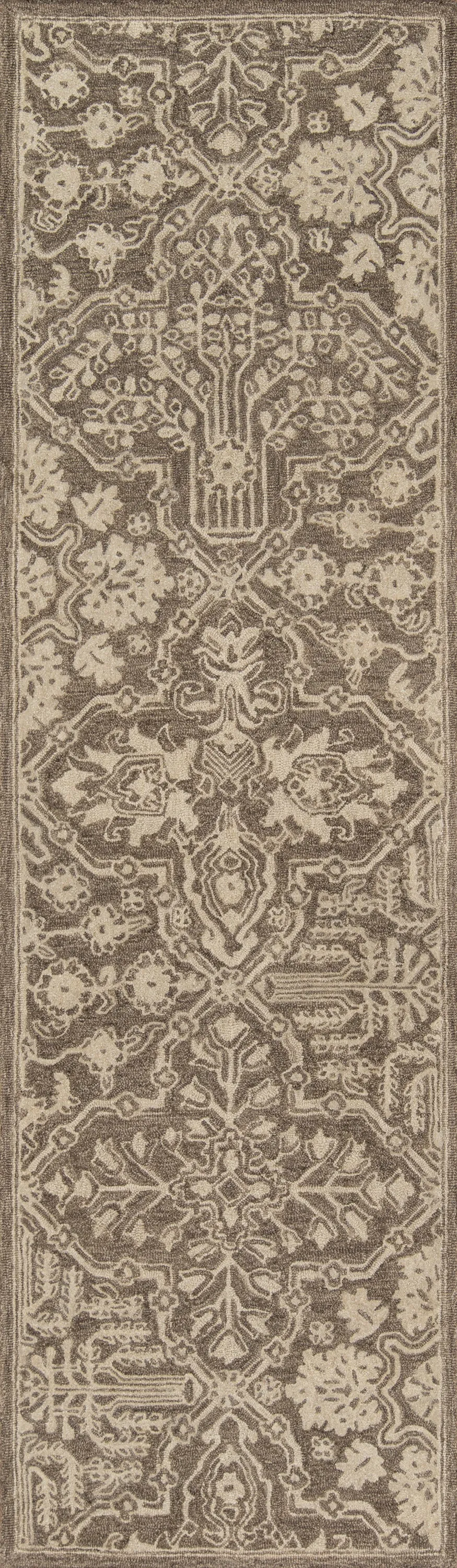 Traditional Hand Tufted Brown Rug