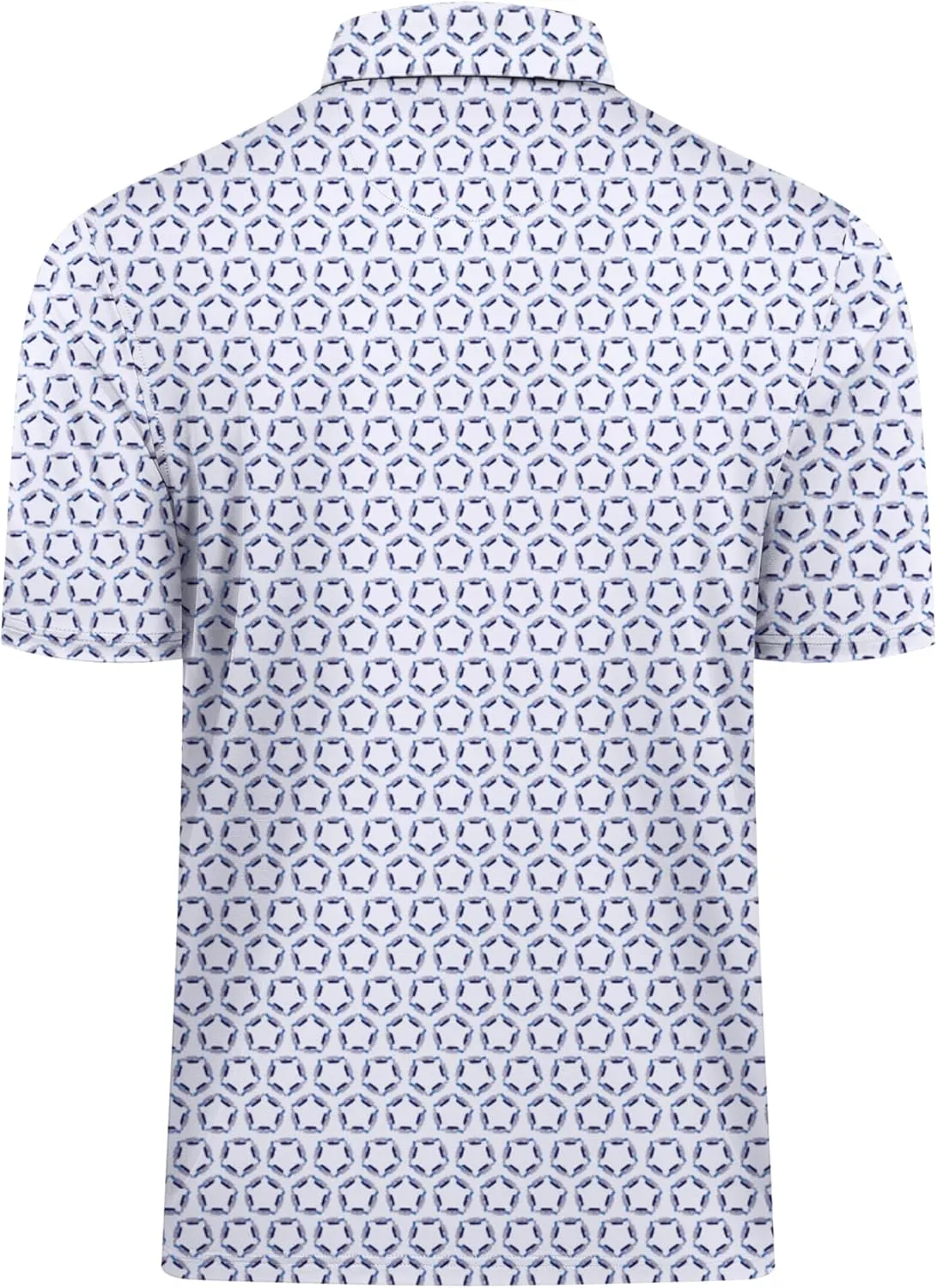 ZITY Mens Golf Shirts Short Sleeve Print Patterns Performance Moisture Wicking Polo Shirt