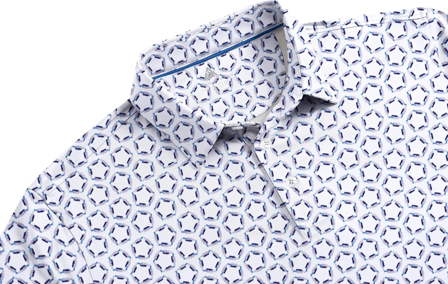 ZITY Mens Golf Shirts Short Sleeve Print Patterns Performance Moisture Wicking Polo Shirt